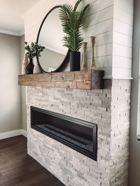 Wood Beam Fireplace Mantels