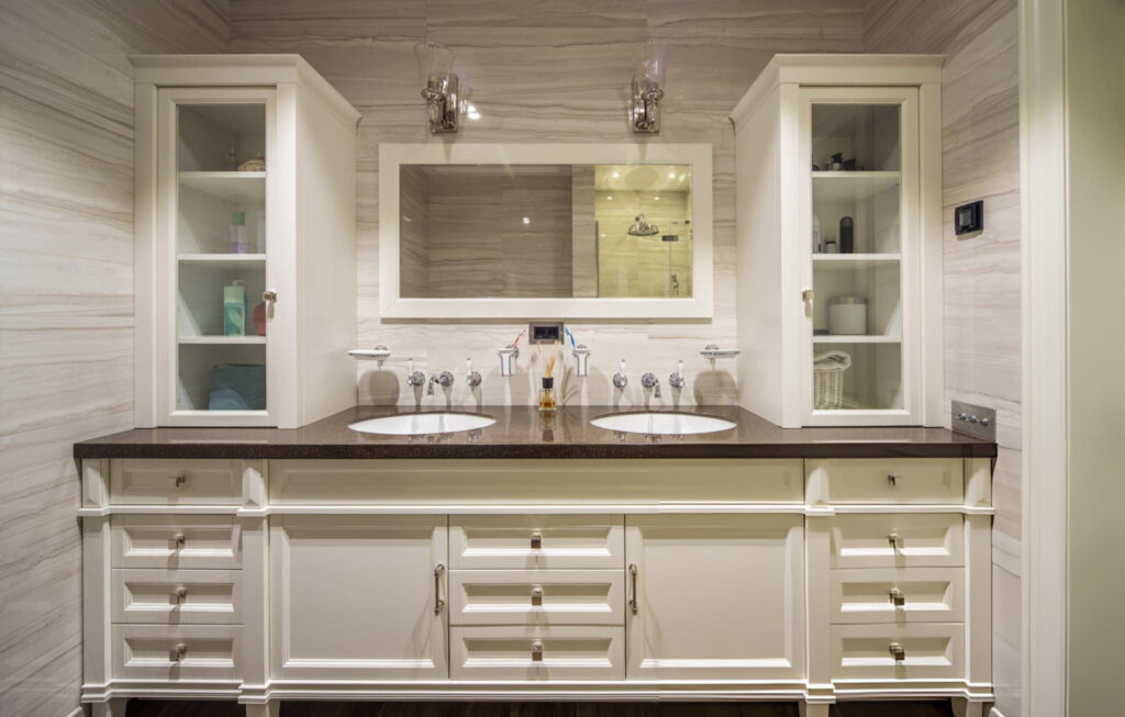 Floating Vanity With Farmhouse Sink 