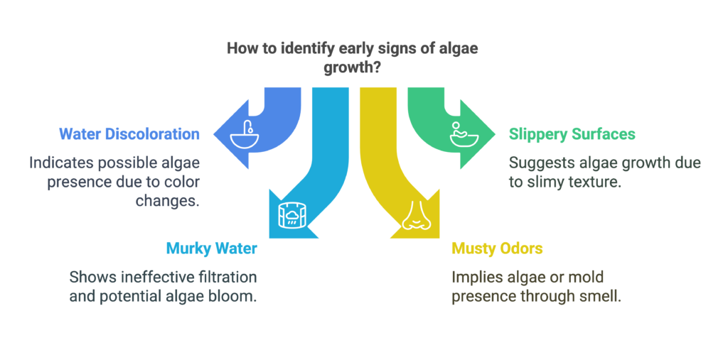 How to identify early signs of algae growth?