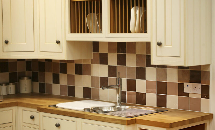 Brown Backsplash in the Kitchen 